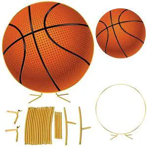 Basketball Party Decorations 7.2ft Backdrop Decor Senior Night 2026 Kit Circle Cover and Metal Circle Arch Background Stand for Sports Theme Basketball Gender Reveal Party Decor Basketball Party Decorations 7.2ft Backdrop Decor Senior Night 2026 Kit Circle Cover and Metal Circle Arch Background Stand for Sports Theme Basketball Gender Reveal Party Decor