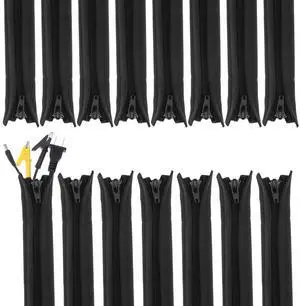 15-Pack Black Cable Sleeve Organizers for Wires- Zipper Cord Management | 19.7" x 3.5" Durable Cord Organizers, Easy to Install & Use, Safety Cable Sleeve Storage 15-Pack Black Cable Sleeve Organizers for Wires- Zipper Cord Management | 19.7" x 3.5" Durable Cord Organizers, Easy to Install & Use, Safety Cable Sleeve Storage