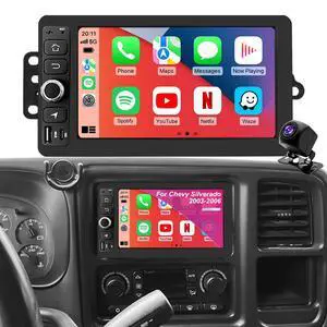 Upgrade Radio for Chevrolet Chevy Silverado 1500/2500/3500 2003-2006,GMC Sierra 2003-2006, Envoy 2002-2009, Avalanche Yukon 7 Inch Touchscreen Car Stereo CarPlay Android Auto GPS Backup Camera FM WiFi Upgrade Radio for Chevrolet Chevy Silverado 1500/2500/3500 2003-2006,GMC Sierra 2003-2006, Envoy 2002-2009, Avalanche Yukon 7 Inch Touchscreen Car Stereo CarPlay Android Auto GPS Backup Camera FM WiFi