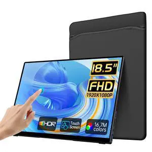 Portable Monitor Touchscreen,18.5'' FHD IPS Touch Screen Monitor, Travel Monitors w/Kickstand & Speaker, HDMI USB C External Screen for Laptop PC 10-Point Touch for Windows devs Portable Monitor Touchscreen,18.5'' FHD IPS Touch Screen Monitor, Travel Monitors w/Kickstand & Speaker, HDMI USB C External Screen for Laptop PC 10-Point Touch for Windows devs