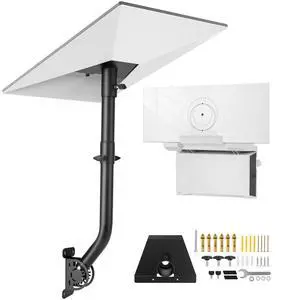 Starlink Gen 3 Mount, 28.3in Starlink Mounting Adapter with 2-in-1 Router Mount, Adjustable Satellite Dish Mount Kit with 360°Rotatable Pole for Wall, Roof, Eaves Installation, All Metal Construction Starlink Gen 3 Mount, 28.3in Starlink Mounting Adapter with 2-in-1 Router Mount, Adjustable Satellite Dish Mount Kit with 360°Rotatable Pole for Wall, Roof, Eaves Installation, All Metal Construction
