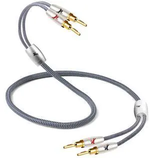 HiFi Speaker Cables with Banana Plugs for Audiophile, Cotton Net Braided High-end Speaker Wire, Including Gold Plated Banana Plugs & Spade Connectors (6.56ft/2m/1pcs) HiFi Speaker Cables with Banana Plugs for Audiophile, Cotton Net Braided High-end Speaker Wire, Including Gold Plated Banana Plugs & Spade Connectors (6.56ft/2m/1pcs)