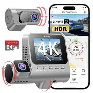 3 Channel 4K Dash Cam, STARVIS 2 IMX675, 4K+1080P+1080P Front Inside and Rear Triple Car Camera, Built in GPS WiFi Dash Camera for Cars, IR Night Vision, 24H Parking Mode,Support 256GB Max 3 Channel 4K Dash Cam, STARVIS 2 IMX675, 4K+1080P+1080P Front Inside and Rear Triple Car Camera, Built in GPS WiFi Dash Camera for Cars, IR Night Vision, 24H Parking Mode,Support 256GB Max