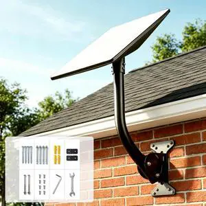 Wall Mount for Starlink Gen 3, Heavy Duty 19 Inch Adjustable Carbon Steel J-Mount with Pivot Base, Weatherproof Roof and Wall Mounting Bracket Compatible with Starlink Standard 4/4X/V3 Dish Wall Mount for Starlink Gen 3, Heavy Duty 19 Inch Adjustable Carbon Steel J-Mount with Pivot Base, Weatherproof Roof and Wall Mounting Bracket Compatible with Starlink Standard 4/4X/V3 Dish