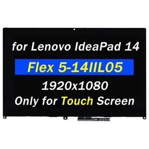 5D10S39642 5D10S39641 Replacement for Lenovo Ideapad Flex 5-14ARE05 5-14ITL05 5-14ALC05 5-14IIL05 LCD Display Type 81X2 81WS 81X1 82HU 14" FHD 1920x1080 LCD LED Touch Screen Digitizer Assembly 5D10S39642 5D10S39641 Replacement for Lenovo Ideapad Flex 5-14ARE05 5-14ITL05 5-14ALC05 5-14IIL05 LCD Display Type 81X2 81WS 81X1 82HU 14" FHD 1920x1080 LCD LED Touch Screen Digitizer Assembly