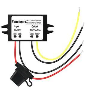 DC 24V 36V 48V 60V 72V Step Down to 12V 5A 60W Converter Regulator Reducer Power Supply Module Buck Transformer, Waterproof DC 24V to 12V Converter with Fuse for Golf Cart DC 24V 36V 48V 60V 72V Step Down to 12V 5A 60W Converter Regulator Reducer Power Supply Module Buck Transformer, Waterproof DC 24V to 12V Converter with Fuse for Golf Cart