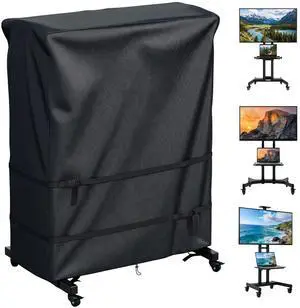 Outdoor TV Cover,Waterproof Outdoor TV Stand Covers for Rolling Mobile TV Stand Cart (Black, 55"L x 15"W x 57"H) Outdoor TV Cover,Waterproof Outdoor TV Stand Covers for Rolling Mobile TV Stand Cart (Black, 55"L x 15"W x 57"H)