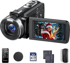4K Video Camera Camcorder 42MP, 3.0" 270° Rotation Screen, 18X Digital Zoom YouTube Vlogging Camera with 2 Batteries, Remote Control, Webcam, 32G SD Card & Lens Cap 4K Video Camera Camcorder 42MP, 3.0" 270° Rotation Screen, 18X Digital Zoom YouTube Vlogging Camera with 2 Batteries, Remote Control, Webcam, 32G SD Card & Lens Cap