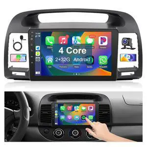 Car Radio for Toyota Camry 2002 2003 2004 2005 2006 Stereo | Replacement with Wireless Carplay Android Auto 9'' HD Touchscreen Buit-in GPS Navigation BT Backup Camera Microphone Car Radio for Toyota Camry 2002 2003 2004 2005 2006 Stereo | Replacement with Wireless Carplay Android Auto 9'' HD Touchscreen Buit-in GPS Navigation BT Backup Camera Microphone
