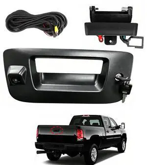 Tailgate Handle Backup Camera Rear View Camera Liftgate Latch Handle with Key Lock Cylinder Black fit for 2007-2014 Chevrolet Chevy Silverado GMC Sierra 1500 2500 3500 Tailgate Handle Backup Camera Rear View Camera Liftgate Latch Handle with Key Lock Cylinder Black fit for 2007-2014 Chevrolet Chevy Silverado GMC Sierra 1500 2500 3500