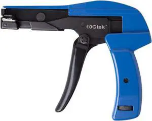 Cable Tie Gun - Fastening and Cutting Tool with Handle Special for Nylon Cable Tie Fasten and Cut Cables in Blue Cable Tie Gun - Fastening and Cutting Tool with Handle Special for Nylon Cable Tie Fasten and Cut Cables in Blue