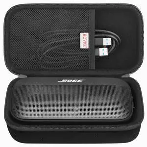 Hard Travel Speaker Case for Bose New SoundLink Flex Speaker (2nd Gen) / Bose SoundLink Flex Bluetooth Portable Speaker, Extra Mesh Pocket for Bose Speaker Charger, Charging Cables, Black Hard Travel Speaker Case for Bose New SoundLink Flex Speaker (2nd Gen) / Bose SoundLink Flex Bluetooth Portable Speaker, Extra Mesh Pocket for Bose Speaker Charger, Charging Cables, Black
