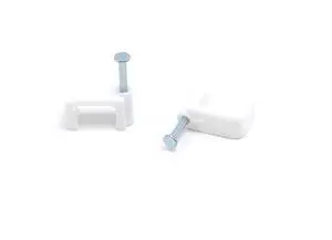 Dual Coaxial Cable Clips 1/2 in - 100 PCS, White | Indoor/Outdoor Cable Fasteners for Coax, Ethernet, CAT, Wires, and Tubing - Twin Wire Clips with Nails 1/2 Inch (12 mm) Dual Coaxial Cable Clips 1/2 in - 100 PCS, White | Indoor/Outdoor Cable Fasteners for Coax, Ethernet, CAT, Wires, and Tubing - Twin Wire Clips with Nails 1/2 Inch (12 mm)