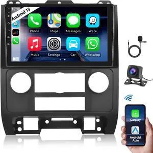 2G+64G Android 13 Car Stereo with Wireless Apple Carplay Android Auto for 2008-2012 Ford Escape Mazda Tribute 9 Inch Touchscreen Car Radio with GPS Navigation WiFi Bluetooth FM RDS HD Backup Camera 2G+64G Android 13 Car Stereo with Wireless Apple Carplay Android Auto for 2008-2012 Ford Escape Mazda Tribute 9 Inch Touchscreen Car Radio with GPS Navigation WiFi Bluetooth FM RDS HD Backup Camera