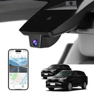 Front 4K Dash Cam for Toyota Highlander 2020-2026 | UHD 2160P Video,Built-in WiFi & APP,Loop Recording,G-Sensor, f/1.6 Aperture,No Wiring,Hidden OEM Style,64GB Card Front 4K Dash Cam for Toyota Highlander 2020-2026 | UHD 2160P Video,Built-in WiFi & APP,Loop Recording,G-Sensor, f/1.6 Aperture,No Wiring,Hidden OEM Style,64GB Card