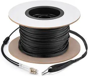 500ft (150 Meters) OM3 Fiber LC to LC Multimode Outdoor Armored Fiber Optic Cable with Pulling Eye Kit Installed on one end 10GB Jumper Duplex 50/125um Low Friction LSZH Optic Cable Cord 500ft (150 Meters) OM3 Fiber LC to LC Multimode Outdoor Armored Fiber Optic Cable with Pulling Eye Kit Installed on one end 10GB Jumper Duplex 50/125um Low Friction LSZH Optic Cable Cord