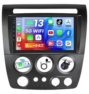 4 + 64GB Android 15 Car Radio for Hummer H3 2005-2010: 9-Inch 1280 * 800P HD IPS Touch Screen Wireless CarPlay Android Auto 5G Wi-Fi Bluetooth 5.0 GPS FM SWC Backup Camera 4 + 64GB Android 15 Car Radio for Hummer H3 2005-2010: 9-Inch 1280 * 800P HD IPS Touch Screen Wireless CarPlay Android Auto 5G Wi-Fi Bluetooth 5.0 GPS FM SWC Backup Camera