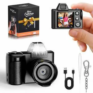 Mini Keychain Digital Camera - 1080P HD Video & 64GB Card Small Tiny Retro Camera, 1.3'' HD Screen Camera for Travel Study Recording,Ideal Gift Mini Keychain Digital Camera - 1080P HD Video & 64GB Card Small Tiny Retro Camera, 1.3'' HD Screen Camera for Travel Study Recording,Ideal Gift
