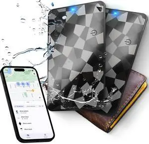 (2 Pack) Wallet Tracker Card (iOS & Android) Ultra-Thin Bluetooth Smart Card Tracking Card Item Tracker Work with Apple Find My & Google Find Hub, IPX4 Rechargeable GPS Tracker for Wallet Passport (2 Pack) Wallet Tracker Card (iOS & Android) Ultra-Thin Bluetooth Smart Card Tracking Card Item Tracker Work with Apple Find My & Google Find Hub, IPX4 Rechargeable GPS Tracker for Wallet Passport