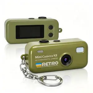 1080P Keychain Camera with 8GB Card, Retro 2MP Mini Digicam | Built-in 12 Filters and 16X Zoom, Rechargeable Battery, Ideal Gifts for Teens & Adult Beginners (Army Green) 1080P Keychain Camera with 8GB Card, Retro 2MP Mini Digicam | Built-in 12 Filters and 16X Zoom, Rechargeable Battery, Ideal Gifts for Teens & Adult Beginners (Army Green)