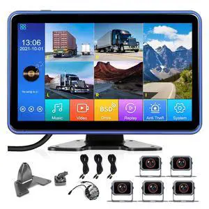 5 Channel RV Backup Camera Vehicle Backup System with 10.1'' Monitor Touchscreen & 5 Split Display 1080P Backup Cameras, MP5 Player Vehicle DVR Recorder for RV/Truck/Bus/Trailer/Camper/Van 5 Channel RV Backup Camera Vehicle Backup System with 10.1'' Monitor Touchscreen & 5 Split Display 1080P Backup Cameras, MP5 Player Vehicle DVR Recorder for RV/Truck/Bus/Trailer/Camper/Van