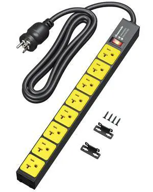20 Amp Power Strip, 12 Gauge Extension Cord, 6FT, UL Listed | 8 AC Outlets, Overload & Surge Protection, Wide-Spaced 5-20R & 5-20P T-Slot, Heavy Duty for Garage, Workshop, Outdoor 20 Amp Power Strip, 12 Gauge Extension Cord, 6FT, UL Listed | 8 AC Outlets, Overload & Surge Protection, Wide-Spaced 5-20R & 5-20P T-Slot, Heavy Duty for Garage, Workshop, Outdoor