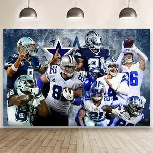 Cowboys Birthday Party Decorations, 5x3ft Happy Birthday Back Drop Banner Theme Backdrop Banner for Football Party Decorations Indoor Outdoor Cowboys Birthday Party Decorations, 5x3ft Happy Birthday Back Drop Banner Theme Backdrop Banner for Football Party Decorations Indoor Outdoor