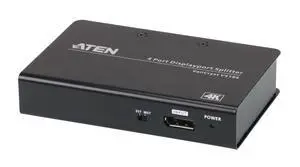 VS194 4-Port True 4K DisplayPort Splitter SST Split or MST Extended Display - Connect 1 DP Source to 4 Display Port Computer Monitor - TAA Compliant - Metal VS194 4-Port True 4K DisplayPort Splitter SST Split or MST Extended Display - Connect 1 DP Source to 4 Display Port Computer Monitor - TAA Compliant - Metal