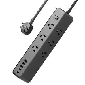 Surge Protector Power Strip5ft 9 Widely Spaced Outlets, 3 USB A & 2 USB C Ports, Flat Plug Long Extension Cord for Travel Home Office Entertainment, Black Surge Protector Power Strip5ft 9 Widely Spaced Outlets, 3 USB A & 2 USB C Ports, Flat Plug Long Extension Cord for Travel Home Office Entertainment, Black