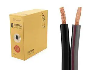 Silverback Speaker Wire, 200 ft, 10 AWG Pure Copper, High Strand | 259 Strand, Oxygen Free Copper, OFC, Pull Box, SW-30012-200 Silverback Speaker Wire, 200 ft, 10 AWG Pure Copper, High Strand | 259 Strand, Oxygen Free Copper, OFC, Pull Box, SW-30012-200