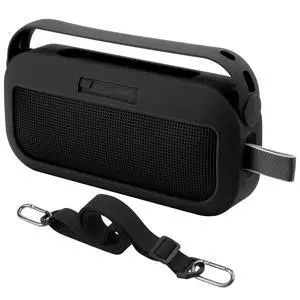Silicone Case Cover for Bose SoundLink Flex 2nd Gen Portable Speaker with Handle Anti-dust Plug Travel Carrying Pouch for Bose SoundLink 2(Black) Silicone Case Cover for Bose SoundLink Flex 2nd Gen Portable Speaker with Handle Anti-dust Plug Travel Carrying Pouch for Bose SoundLink 2(Black)