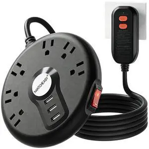 GFCI Power Strip with 6 Outlets & 3 USB Ports, Black | 3 Prong 9.84FT Heavy Duty Extension Cord, 1050J Surge Protector, Class A GFCI Plug for Workshop,Garage,Kitchen GFCI Power Strip with 6 Outlets & 3 USB Ports, Black | 3 Prong 9.84FT Heavy Duty Extension Cord, 1050J Surge Protector, Class A GFCI Plug for Workshop,Garage,Kitchen