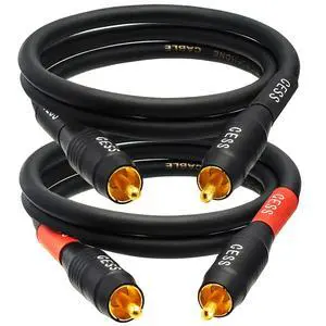 CESS-075-2f Heavy Duty Waterproof RCA Cable, Phono Male to Male (2 FT) CESS-075-2f Heavy Duty Waterproof RCA Cable, Phono Male to Male (2 FT)