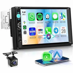 7 Inch Single Din Wireless CarPlay Touchscreen Car Stereo, 1 Din Car Radio with Wireless Android Auto Yo-u-Tu-be Video Bluetooth FM Radio SWC EQ Mirror Link Car Player Rear View Camera 7 Inch Single Din Wireless CarPlay Touchscreen Car Stereo, 1 Din Car Radio with Wireless Android Auto Yo-u-Tu-be Video Bluetooth FM Radio SWC EQ Mirror Link Car Player Rear View Camera