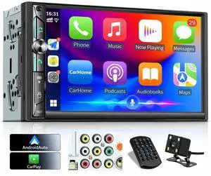 Double Din Car Stereo 7 inch, Wireless Apple CarPlay & Android Auto | Car Radio TouchScreen, Bluetooth, 4.2-Channel RCA, 2 Subwoofer Ports, 240W High Power, AM/FM, USB/Type-C, EQ, Backup Camera Double Din Car Stereo 7 inch, Wireless Apple CarPlay & Android Auto | Car Radio TouchScreen, Bluetooth, 4.2-Channel RCA, 2 Subwoofer Ports, 240W High Power, AM/FM, USB/Type-C, EQ, Backup Camera
