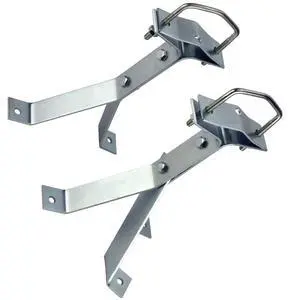 8 Heavy-Duty Wall Mount Pair for TV Antenna Mast with (2) Brackets with Lag Bolts 8 Heavy-Duty Wall Mount Pair for TV Antenna Mast with (2) Brackets with Lag Bolts