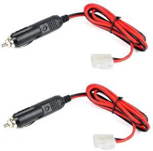 Mobile Radio Power Cable, T Shape 12V DC Power Cord, 2 Pack | Cigarette Lighter, LED Lights, for Icom 2730a Yaesu Kenwood BTECH uv-25x2 Anytone at-778uv Mobile Transceiver Mobile Radio Power Cable, T Shape 12V DC Power Cord, 2 Pack | Cigarette Lighter, LED Lights, for Icom 2730a Yaesu Kenwood BTECH uv-25x2 Anytone at-778uv Mobile Transceiver