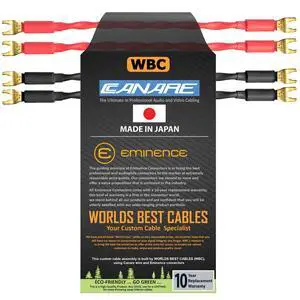 4 Units - 6 Inch - Canare 4S11 Audiophile Grade - 11AWG - HiFi Speaker Jumper Cable Terminated with Gold Spade Connectors 4 Units - 6 Inch - Canare 4S11 Audiophile Grade - 11AWG - HiFi Speaker Jumper Cable Terminated with Gold Spade Connectors
