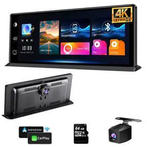 K2 PRO 11.3'' Wireless CarPlay Screen 4K Dash Cam Portable Android Auto Car Stereo Video Recording, Car Audio Receivers 1080P Backup Camera, Bt/GPS Navigation/AirPlay/Siri K2 PRO 11.3'' Wireless CarPlay Screen 4K Dash Cam Portable Android Auto Car Stereo Video Recording, Car Audio Receivers 1080P Backup Camera, Bt/GPS Navigation/AirPlay/Siri