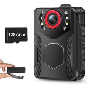 Body Camera with Audio and Video Recording: 1080P FHD Body Cam, 128GB Wearable Pocket Camera, Night Vision, 10HR Battery, 2.0" Screen Bodycam for Work, Outdoor, Travel, Fishing, Pet Walking Body Camera with Audio and Video Recording: 1080P FHD Body Cam, 128GB Wearable Pocket Camera, Night Vision, 10HR Battery, 2.0" Screen Bodycam for Work, Outdoor, Travel, Fishing, Pet Walking