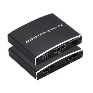 2026 Upgraded 4K@60Hz HDMI 2.0b Splitter 1 in 2 Out, 4K HDMI Splitter Duplicate Only, Support 18Gbps HDCP2.2 HDR 3D Dolby Vision, Compatible with TV Box, PS5, DVD Player 2026 Upgraded 4K@60Hz HDMI 2.0b Splitter 1 in 2 Out, 4K HDMI Splitter Duplicate Only, Support 18Gbps HDCP2.2 HDR 3D Dolby Vision, Compatible with TV Box, PS5, DVD Player