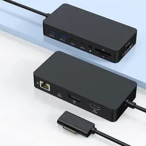 2026 New Surface Dock Triple Displays 4K HDMI+DP+Thunderbolt 4, 12 in 1 Surface Pro Docking Station with 120W Power Adapter for Surface Pro 11/10/9/8/X/7/6/5/4/3, Surface Laptop, Surface Book Go 2026 New Surface Dock Triple Displays 4K HDMI+DP+Thunderbolt 4, 12 in 1 Surface Pro Docking Station with 120W Power Adapter for Surface Pro 11/10/9/8/X/7/6/5/4/3, Surface Laptop, Surface Book Go