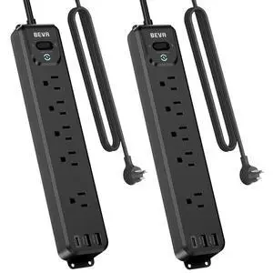 2 Pack Surge Protector Power Strip, 10FT Long Extension Cord | 5 Widely Spaced Outlets 3 USB Ports (1 USB C Port), Overload Protection, 900 Joules, Wall Mount Home Office Dorm, ETL Listed 2 Pack Surge Protector Power Strip, 10FT Long Extension Cord | 5 Widely Spaced Outlets 3 USB Ports (1 USB C Port), Overload Protection, 900 Joules, Wall Mount Home Office Dorm, ETL Listed