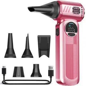 Compressed Air Duster, 150000RPM Electric Air Duster with 6 Nozzles, Adjustable Speed, LED Light & 8000mAh Battery, Rechargeable Cordless Turbo Air Blower for Keyboard, PC, Car &Home Cleaning Compressed Air Duster, 150000RPM Electric Air Duster with 6 Nozzles, Adjustable Speed, LED Light & 8000mAh Battery, Rechargeable Cordless Turbo Air Blower for Keyboard, PC, Car &Home Cleaning