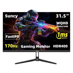 32 inch 2K 170Hz Gaming Monitor, Fast IPS 1ms QHD (2560 x 1440) Monitor FreeSync98% sRGBVESA Compatible, DisplayPort HDMI, Black 32 inch 2K 170Hz Gaming Monitor, Fast IPS 1ms QHD (2560 x 1440) Monitor FreeSync98% sRGBVESA Compatible, DisplayPort HDMI, Black