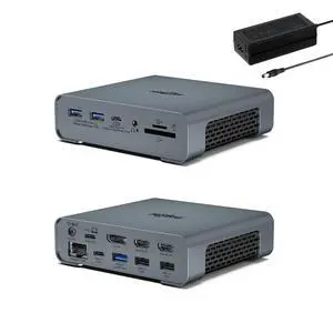 USB C Docking Station Triple Monitor for Full-Featured C Port Laptop 16-in-1 Laptop Docking Station with 5 USB A, 3 USB C, Dual 4K HDMI, 4K DP, 1000Mbps LAN, SD/TF, 3.5mm Audio/Mic, 65W AC Adapter USB C Docking Station Triple Monitor for Full-Featured C Port Laptop 16-in-1 Laptop Docking Station with 5 USB A, 3 USB C, Dual 4K HDMI, 4K DP, 1000Mbps LAN, SD/TF, 3.5mm Audio/Mic, 65W AC Adapter