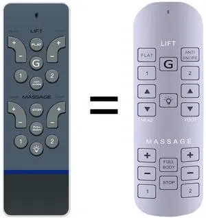 Replacement Remote Control for Serta Siganture/Serta Motion Select RC-WM-E02 Adjustable Bed (Old Remote Must Match Picture on Right, New Version Shown Left) Replacement Remote Control for Serta Siganture/Serta Motion Select RC-WM-E02 Adjustable Bed (Old Remote Must Match Picture on Right, New Version Shown Left)