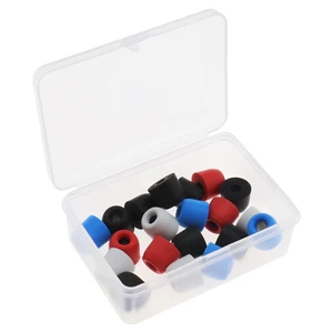 10 Pairs of Memory Foam Earbuds Tips for Most Earphone 4.5-5.5mm with Storage Box Blocking Out Ambient Noise 4 Colors Black Red Blue Grey Replacement 10 Pairs of Memory Foam Earbuds Tips for Most Earphone 4.5-5.5mm with Storage Box Blocking Out Ambient Noise 4 Colors Black Red Blue Grey Replacement