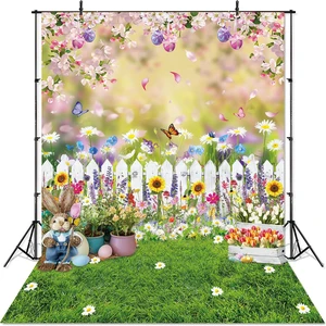 Easter Backdrop 8X10FT Spring Garden Green Lawn Natural Scenery Photography Backdrop for Kids Adult Easter Birthday Party Decorations Banner (96 x 120 inch) Easter Backdrop 8X10FT Spring Garden Green Lawn Natural Scenery Photography Backdrop for Kids Adult Easter Birthday Party Decorations Banner (96 x 120 inch)