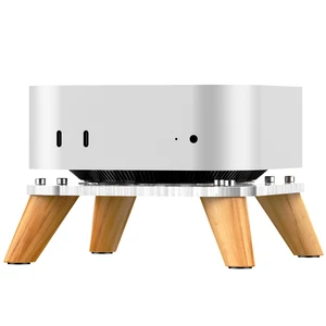 Wooden transparent Mac Mini M4/M4Pro Stand Bases, macmini 2024 Computer host Vertical Dock Holder, Storage Racks Ventilation holes on the bottom for better heat dissipation-AJM4-4 Wooden transparent Mac Mini M4/M4Pro Stand Bases, macmini 2024 Computer host Vertical Dock Holder, Storage Racks Ventilation holes on the bottom for better heat dissipation-AJM4-4
